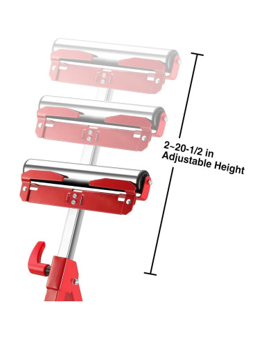 Soporte de rodillo plegable WORKPRO, altura ajustable 68.6-109.2 cm