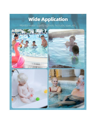 Kit de Prueba de Agua Digital 6 en 1 Pawfly - pH, Cloro, Bromo