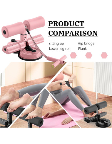 Entrenador Abdominal IIJPPM con Doble Ventosa y Cinturón