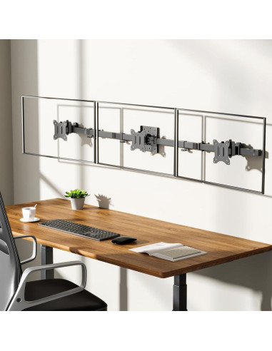 Soporte de Pared para Triple Monitor WALI 17-32" Negro