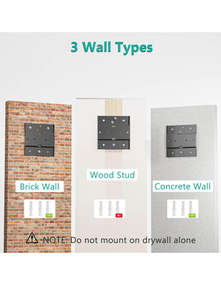 Soporte de Pared para Triple Monitor WALI 17-32" Negro