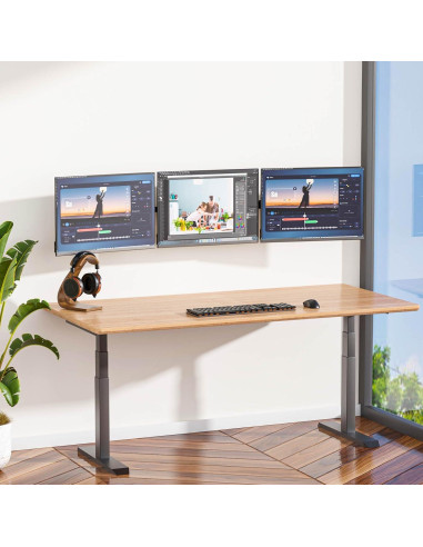 Soporte de Pared para Triple Monitor WALI 17-32" Negro