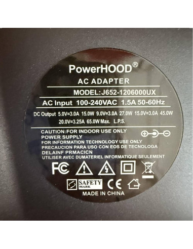 Adaptador AC/DC USB-C 65W PowerHOOD para HoverAir X1
