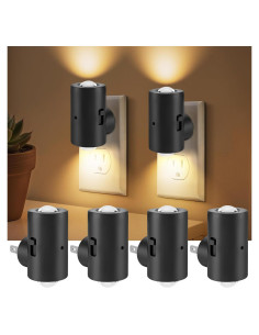 Luces Nocturnas LED Tsexes Regulables 0-200LM 3000K Paquete de 4