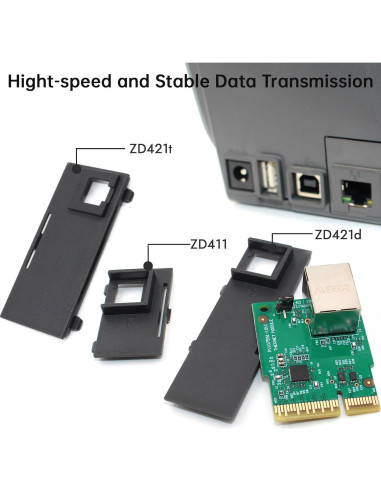 Kit Módulo Ethernet Zebra ZD421 ZD411 Conexión Rápida 203dpi 300dpi