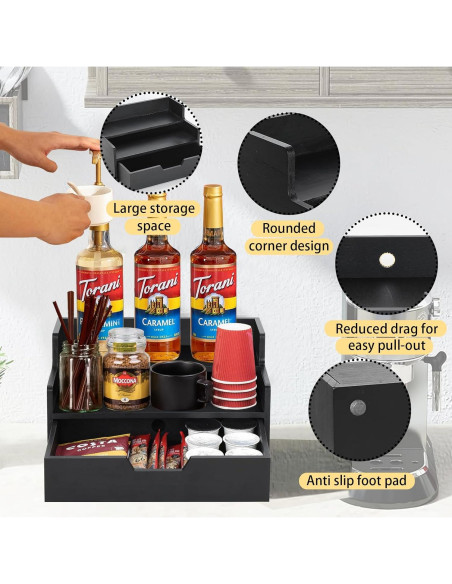 Organizador de café Lzhevsk con cajón para cápsulas K Cup