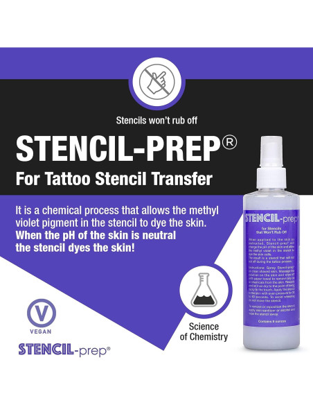 Spray Preparador de Plantillas Stencil.prep 236.6 ml - Tatuaje