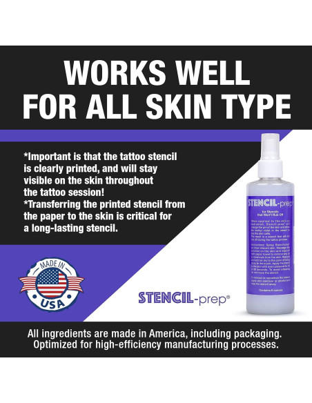 Spray Preparador de Plantillas Stencil.prep 236.6 ml - Tatuaje
