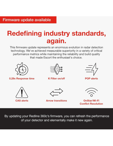 Detector de Radar Laser Escort Redline 360c + Cámara Dash M2