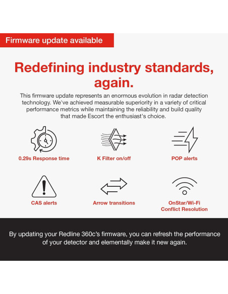 Detector de Radar Laser Escort Redline 360c + Cámara Dash M2