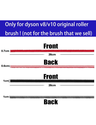 4 Tiras Reemplazo para Aspiradora Dyson V8 V10 Odashen