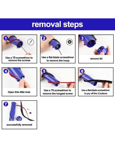 4 Tiras Reemplazo para Aspiradora Dyson V8 V10 Odashen