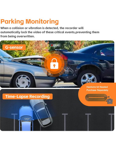 Cámara Dash 360 4 Canales MITNOTY 2.5K+1080P GPS WiFi