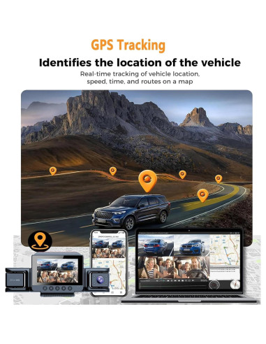 Cámara Dash 360 4 Canales MITNOTY 2.5K+1080P GPS WiFi