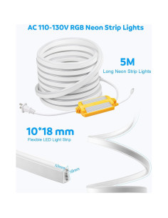 Cinta LED Neon RGB 5M Aclorol Impermeable Control Remoto 2