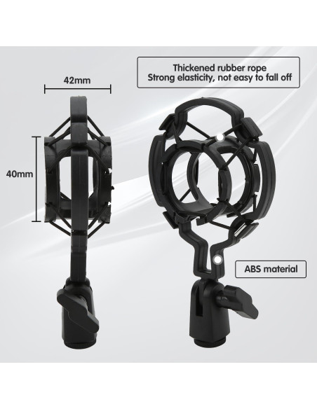 Soporte de micrófono ajustable Tissting con amortiguación 16.5cm