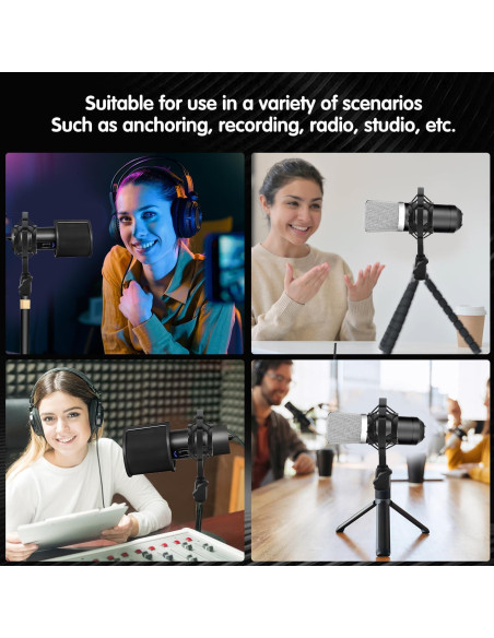Soporte de micrófono ajustable Tissting con amortiguación 16.5cm