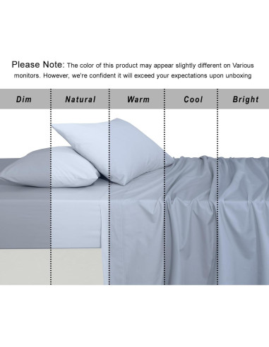 Sábanas de Algodón Orgánico RUVANTI Individual 3 Piezas Hielo Ártico