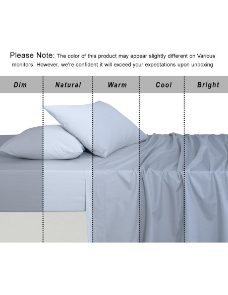 Sábanas de Algodón Orgánico RUVANTI Individual 3 Piezas Hielo Ártico