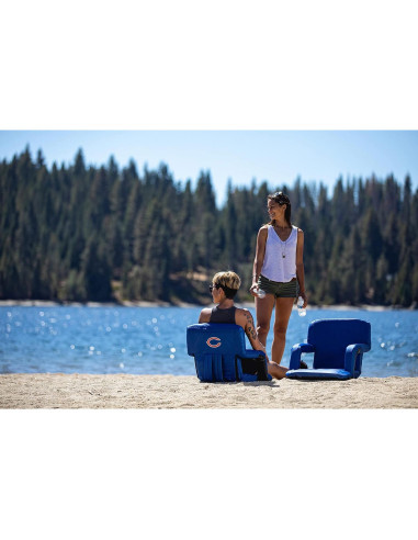 Asiento de Estadio Plegable Reclinado Oniva NFL Azul Marino