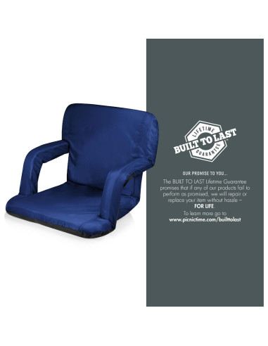 Asiento de Estadio Plegable Reclinado Oniva NFL Azul Marino