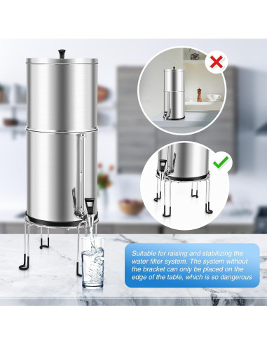 Soporte de Filtro de Agua Berkey LUFFYLIVE Acero Inoxidable 23.5 cm