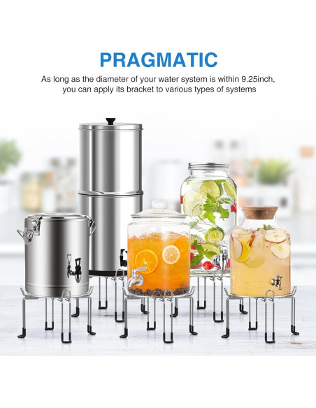 Soporte de Filtro de Agua Berkey LUFFYLIVE Acero Inoxidable 23.5 cm