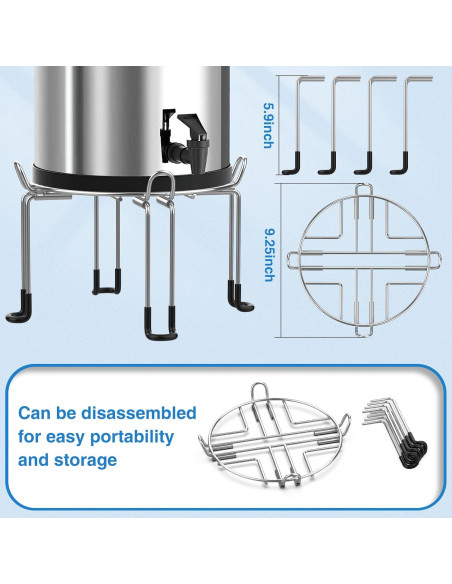 Soporte de Filtro de Agua Berkey LUFFYLIVE Acero Inoxidable 23.5 cm