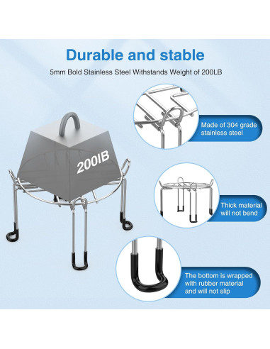 Soporte de Filtro de Agua Berkey LUFFYLIVE Acero Inoxidable 23.5 cm