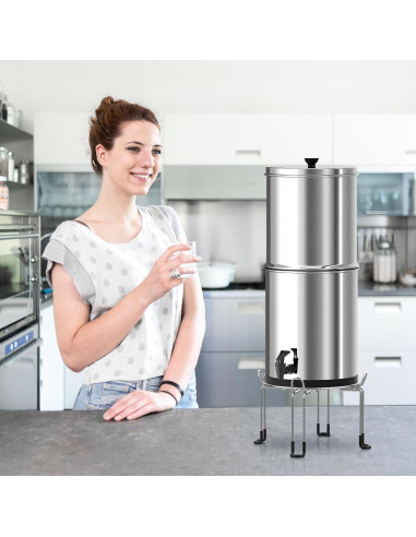 Soporte de Filtro de Agua Berkey LUFFYLIVE Acero Inoxidable 23.5 cm