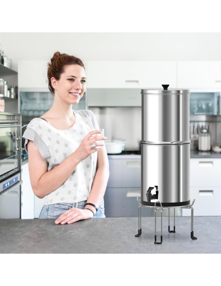 Soporte de Filtro de Agua Berkey LUFFYLIVE Acero Inoxidable 23.5 cm