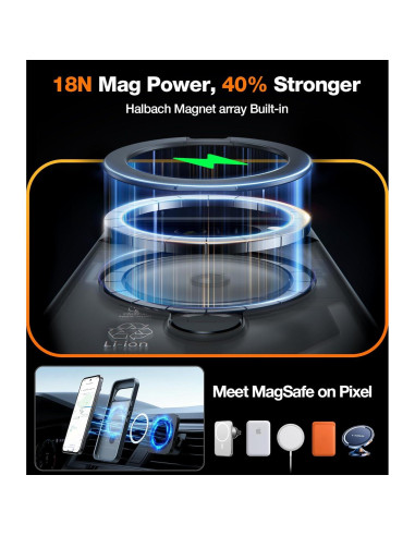 Funda TORRAS para Google Pixel 9 Pro XL con Soporte Giratorio 360