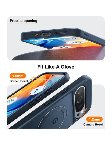 Funda TORRAS para Google Pixel 9 Pro XL con Soporte Giratorio 360
