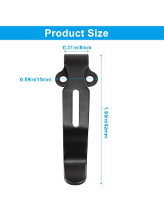 Juego de 2 Clips de Bolsillo Profundos Cionyce para Benchmade Bugout 535 2