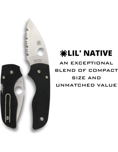 Cuchillo Plegable Spyderco Lil' Native 6.35 cm Mango G-10