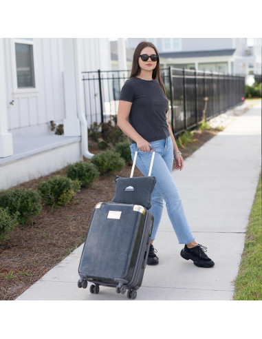 Manta de Viaje BlueHills 178x122 cm Gris con Funda y Clip