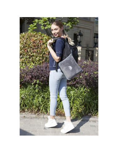 Manta de Viaje BlueHills 178x122 cm Gris con Funda y Clip