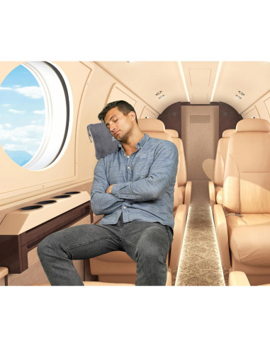 Manta de Viaje BlueHills 178x122 cm Gris con Funda y Clip