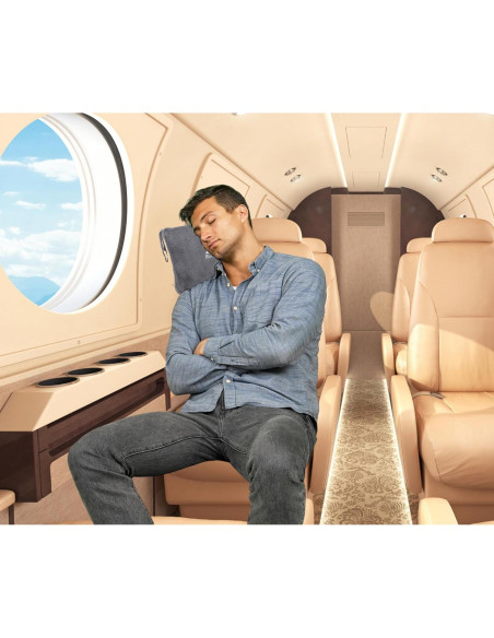 Manta de Viaje BlueHills 178x122 cm Gris con Funda y Clip