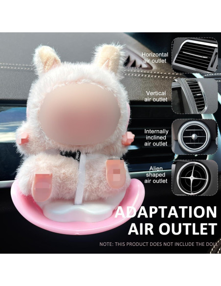 Asiento de Coche para Muñecas ApisNest Rosa 15-17cm con Clip