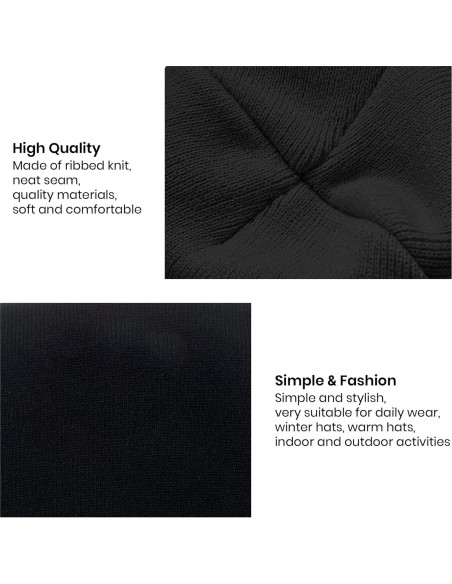 Gorro de Punto Bordado AIMASTZ Unisex Amarillo Pato Divertido Gorro de Punto Bordado AIMASTZ Unisex Amarillo Pato Divertido