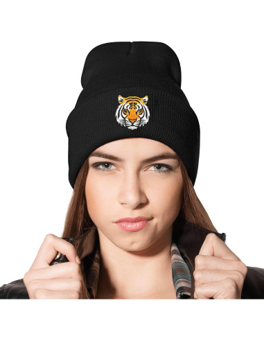 Gorro de Punto Bordado AIMASTZ Unisex Amarillo Pato Divertido