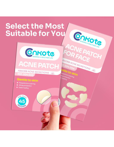 Parche de Acné Hidrocoloide Conkote Grande - 5 Unidades