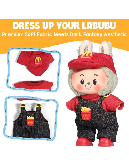 Conjunto de Ropa para Muñeca AICase 17cm - 3 Piezas con Sombrero