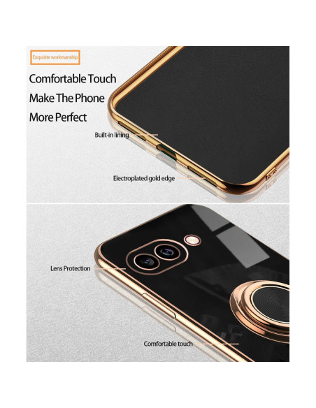 Funda para Google Pixel 9a Hlgcokro Silicona Magnética Negra Funda para Google Pixel 9a Hlgcokro Silicona Magnética Negra