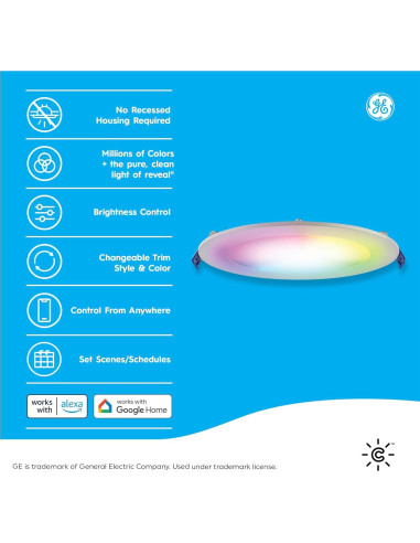 Luz LED Inteligente Wafer Cync GE Reveal HD+ 10.16cm 3pk