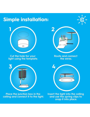 Luz LED Inteligente Wafer Cync GE Reveal HD+ 10.16cm 3pk