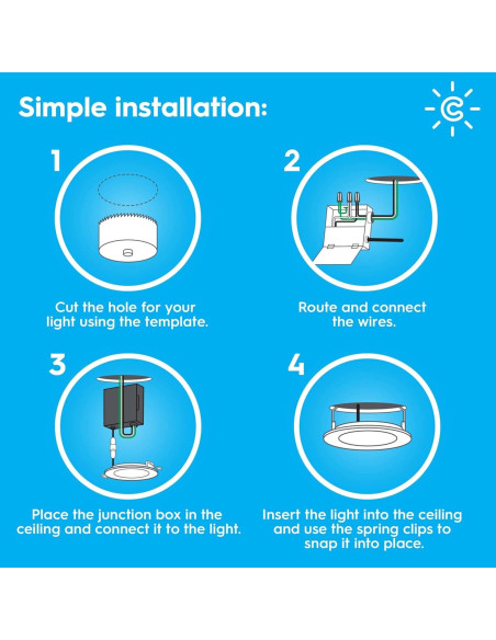 Luz LED Inteligente Wafer Cync GE Reveal HD+ 10.16cm 3pk