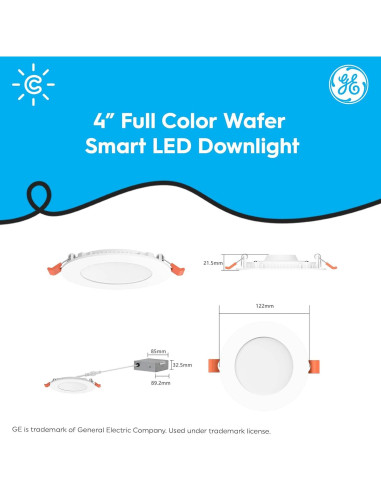 Luz LED Inteligente Wafer Cync GE Reveal HD+ 10.16cm 3pk
