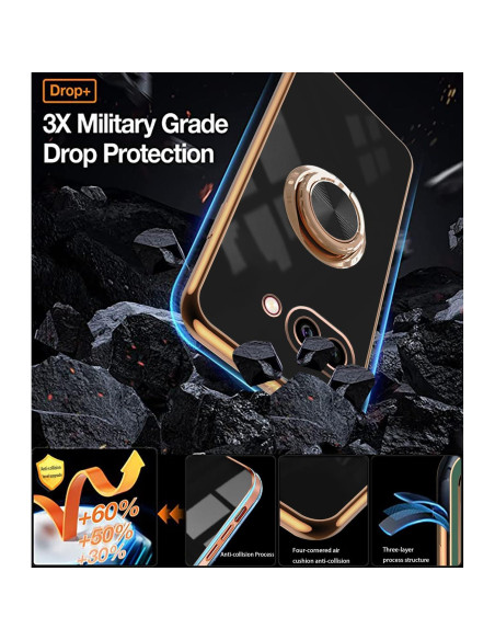 Funda para Google Pixel 9a Hlgcokro Silicona Magnética Negra Funda para Google Pixel 9a Hlgcokro Silicona Magnética Negra